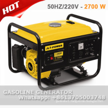 100% copper wire 2.7kw gasoline generator price with CE and GS